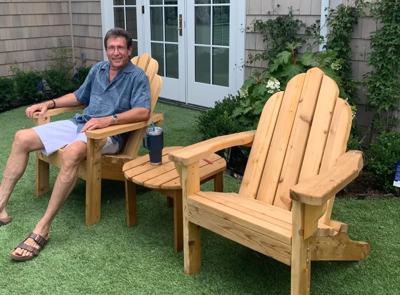 Adirondack chairs and table I built in woodshop